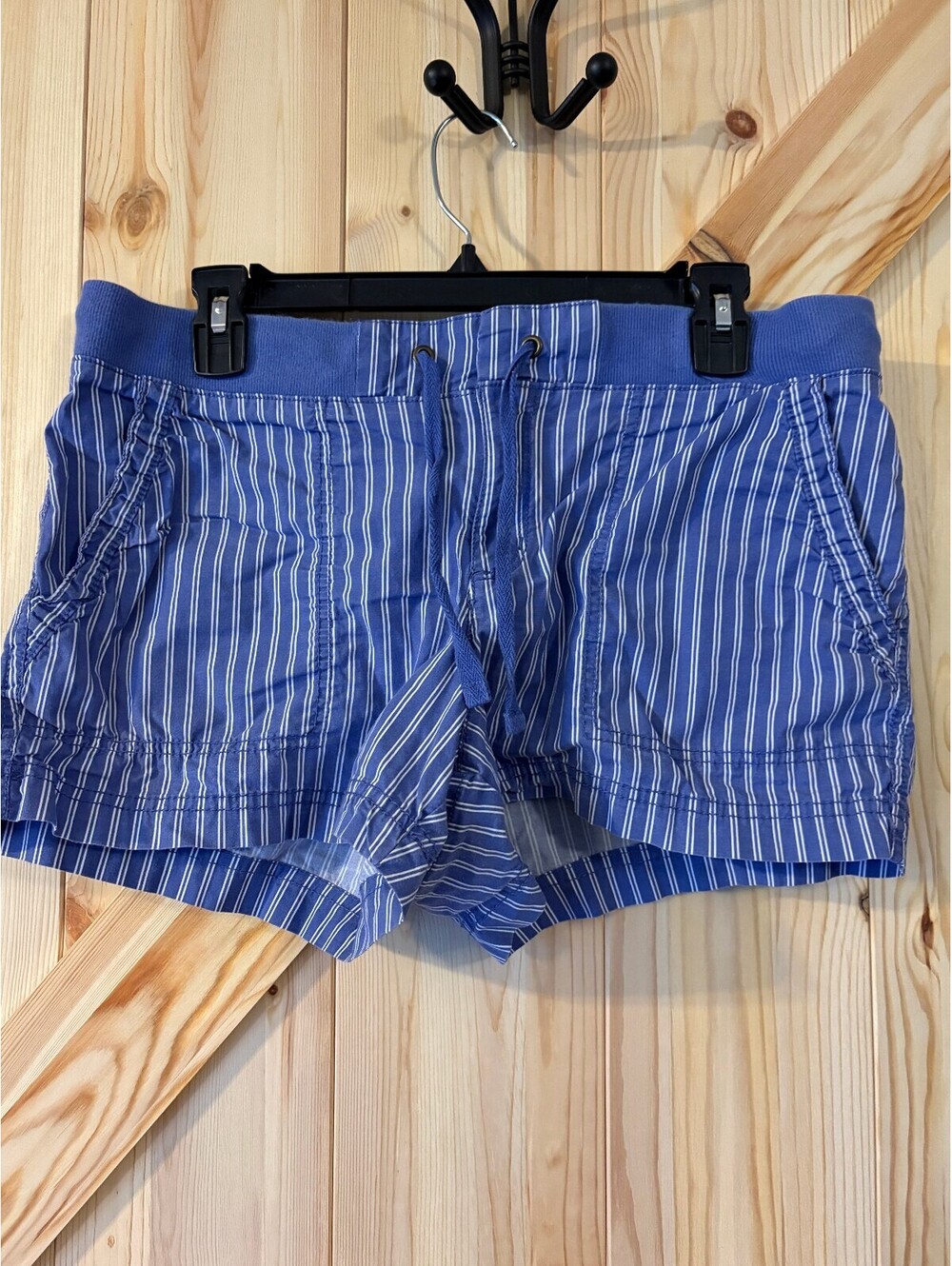 a.n.a Blue and White Striped Casual Shorts Size 8
